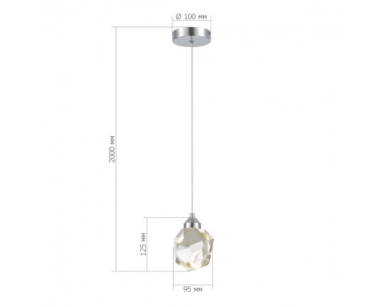 SL6114.103.01 Подвес ST-Luce Хром/Прозрачный LED 1*3W 3000K
