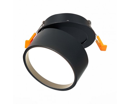 ST651.448.09 Встраиваемый поворотный светильник Черный LED 1*9W 4000K 720Lm Ra>90 120° IP20 D85xH68