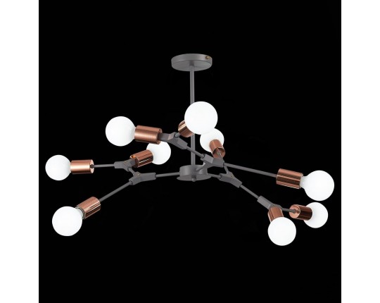 SLE106403-09 Светильник потолочный Серый, Розовое золото E27 9*60W