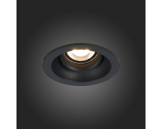 ST208.408.01 Св-к встр. Черный GU10 1*50W  D94xH40 220V Без ламп