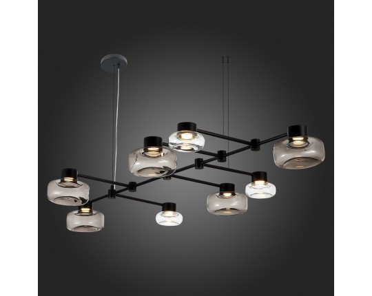 SL6005.403.08 Светильник подвесной ST-Luce Черный/Дымчатый, Прозрачный LED 8*3W 3000K
