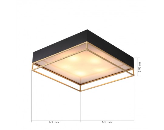 SL1127.422.05 Светильник потолочный ST-Luce Черный, Матовое золото/Белый E27 5*40W