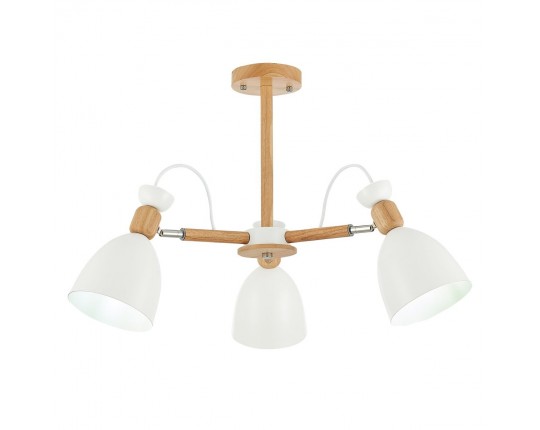 SLE103802-03 Светильник потолочный Светлое дерево, Белый/Белый E27 3*60W
