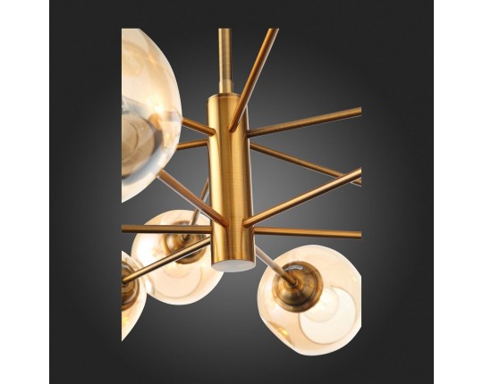 SL1500.203.12 Светильник подвесной ST-Luce Золотистый/Янтарный E14 12*40W