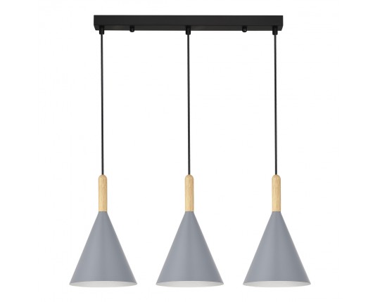SLE1255-413-03 Светильник подвесной Черный/Серый E27 3*40W
