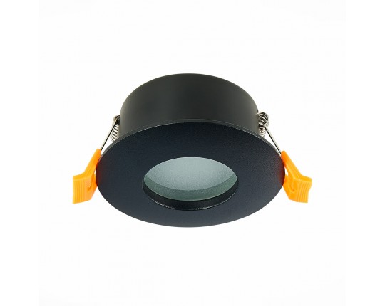 ST213.408.01 Св-к встр. Черный GU10 1*50W  IP44 D84xH50 220V Без ламп