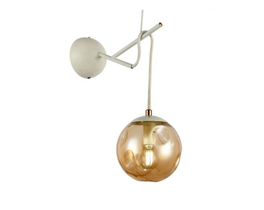 SLE110201-01 Светильник настенный Белый/Янтарный E14 1*40W