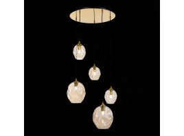 SL1188.303.05 Люстра подвесная ST-Luce Латунь/Коньячный E14/E27 3+2*40W