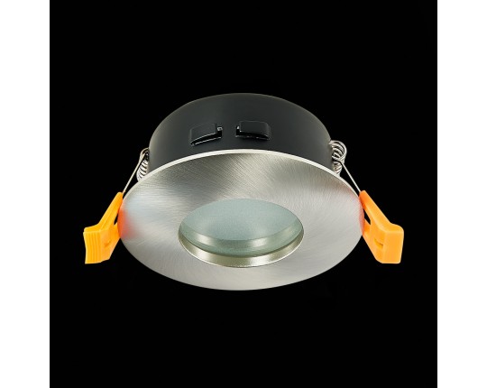 ST213.118.01 Св-к встр. Никель GU10 1*50W  IP44 D84xH50 220V Без ламп