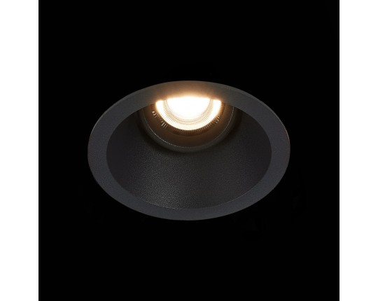 ST207.408.01 Св-к встр. Черный GU10 1*50W  D103xH52 220V Без ламп