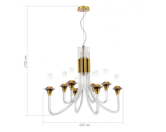 SL1241.203.08 Люстра подвесная ST-Luce Золотистый/Белый E14 8*40W