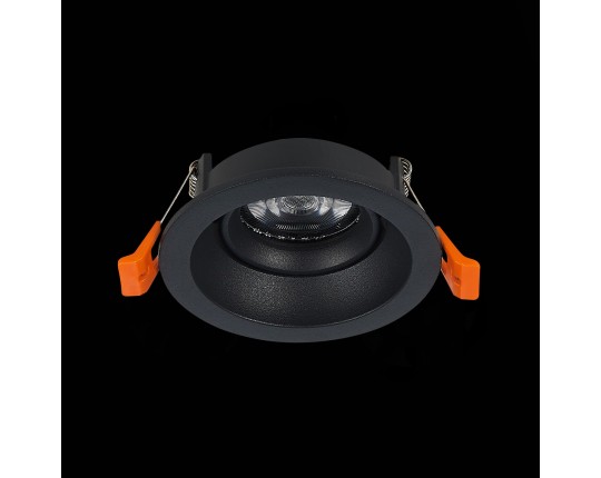 ST208.408.01 Св-к встр. Черный GU10 1*50W  D94xH40 220V Без ламп