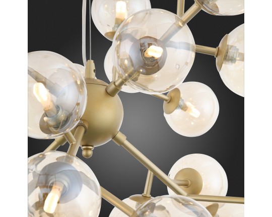 SL438.203.24 Люстра подвесная ST-Luce Золотистый/Коньячный G9 24*5W