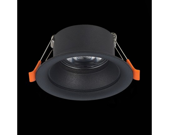 ST200.408.01 Св-к встр. Черный GU10 1*50W  D89xH40 220V Без ламп