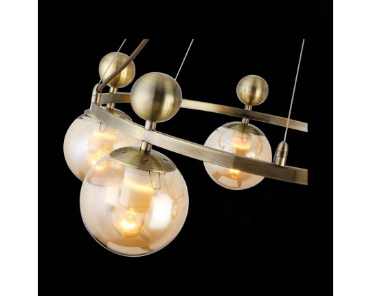 SLE106303-05 Светильник подвесной Бронзовый/Прозрачный, Янтарный E27 5*60W