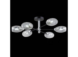 SLE155512-06 Светильник потолочный Черный, Хром/Дымчатый E14 6*40W