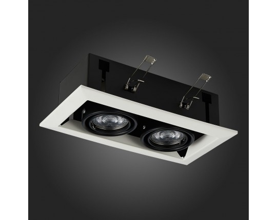 ST250.548.02 Св-к встр. Черный GU10 2*50W  L245xW126xH70 220V Без ламп