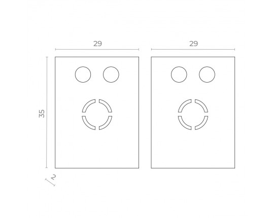 ST069.409.12 Торцевая заглушка SKYFLAT (2 шт) ST-Luce Черный