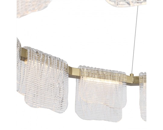 SL6021.203.66 Светильник подвесной ST-Luce золотистый/прозрачный LED 1*66W 3000K