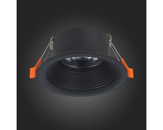 ST202.408.01 Св-к встр. Черный GU10 1*50W  D89xH40 220V Без ламп