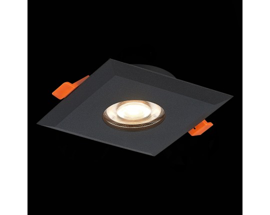 ST204.408.01 Св-к встр. Черный GU10 1*50W  L94xW94xH25 220V Без ламп