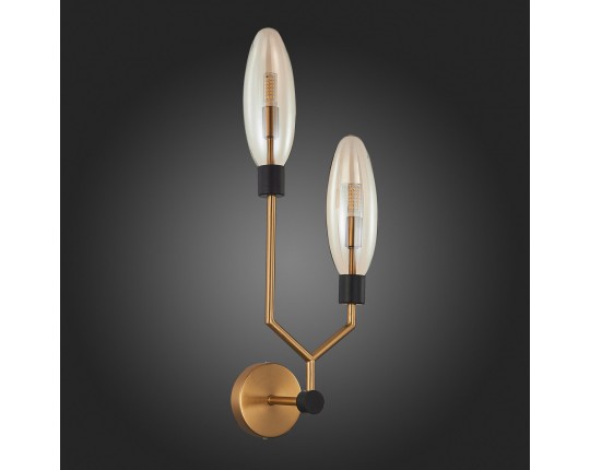 SL1174.301.02 Бра ST-Luce Латунь/Коньячный G9 2*5W