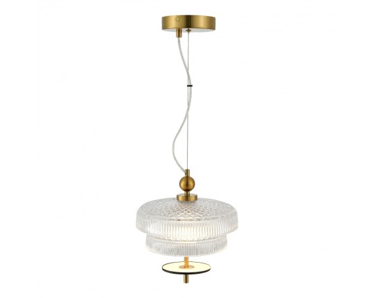 SL6122.313.01 Светильник подвесной ST-Luce Латунь/Прозрачный, Латунь LED 1*8W 3000K