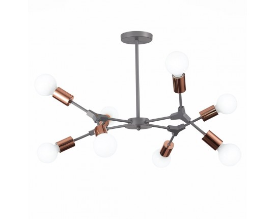 SLE106403-08 Светильник потолочный Серый, Розовое золото E27 8*60W