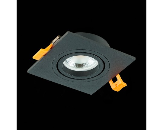 ST251.408.01 Св-к встр. Черный GU10 1*50W  IP20 L92xW92xH27 220V Без ламп
