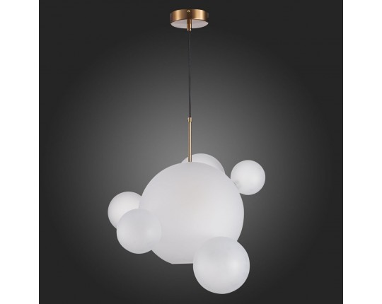 SL1133.513.01 Светильник подвесной ST-Luce Латунь/Белый E27 1*60W