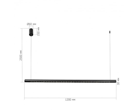 SL6238.413.01 Светильник подвесной ST-Luce черный/черный,латунь LED 1*28W 4000K