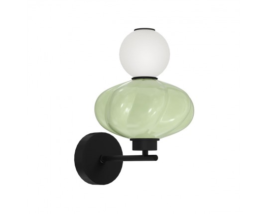 SL6134.401.01 Светильник настенный ST-Luce черный/зелёный, опаловый LED 1*8W 3000K