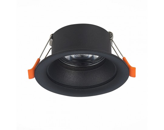 ST200.408.01 Св-к встр. Черный GU10 1*50W  D89xH40 220V Без ламп