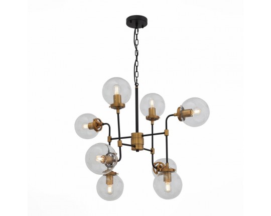 SL234.403.08 Люстра подвесная ST-Luce Черный, Золото/Прозрачный E27 8*40W