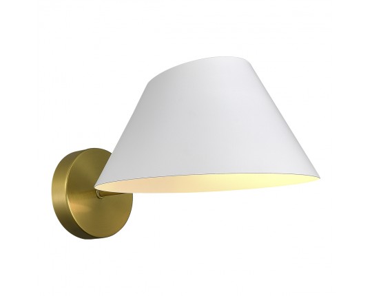 SLE1253-311-01 Светильник настенный Латунь/Белый E14 1*60W