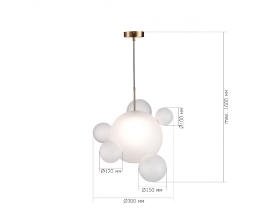 SL1133.513.01 Светильник подвесной ST-Luce Латунь/Белый E27 1*60W
