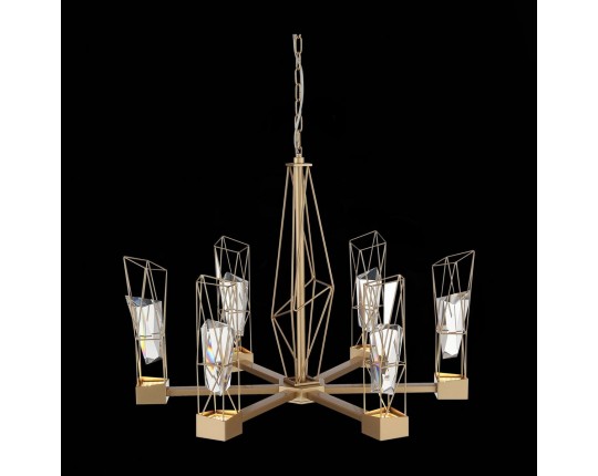 SL815.203.06 Люстра подвесная ST-Luce Матовое золото/Матовое золото, Прозрачный LED 6*8W 4000K