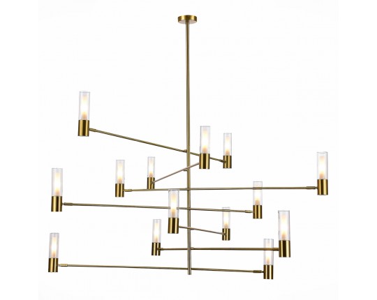 SL1239.303.14 Люстра потолочная ST-Luce Латунь/Белый, Прозрачный G9 14*5W 4000K