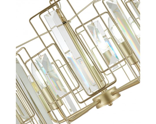 SLE103403-05 Светильник подвесной Шампань/Прозрачный E14 5*40W