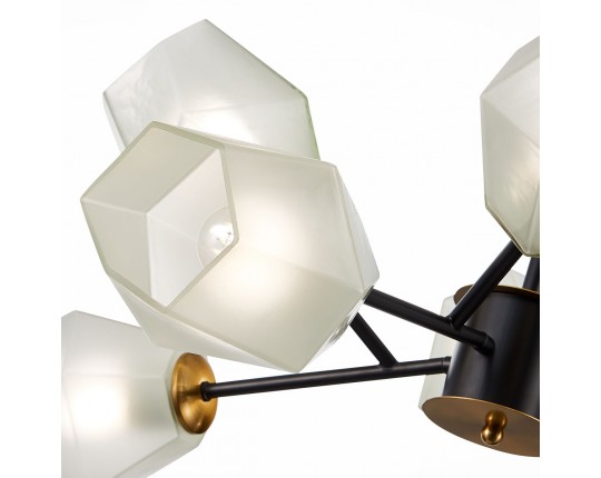 SLE205102-08 Светильник потолочный Латунь, Черный/Белый E27 8*60W