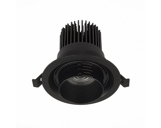 ST701.448.12 Св-к встр. Zoom Черный LED 1*12W 4000K 960Lm Ra90 15°-60° IP20 D115xH95 170-240V