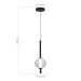 SL6120.403.01 Светильник подвесной ST-Luce Черный/Прозрачное кракелированное стекло LED 1*8,5W 3000K