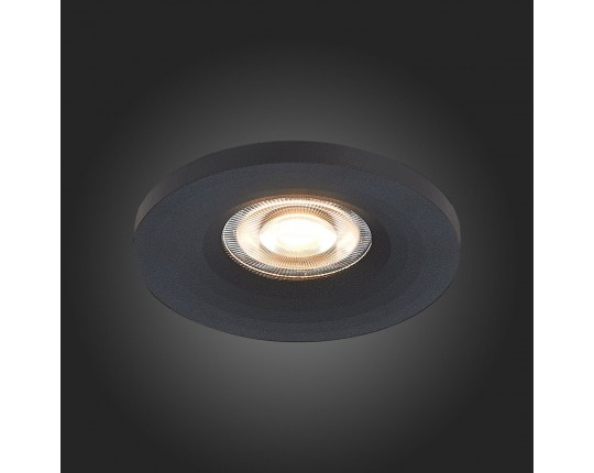 ST205.408.01 Св-к встр. Черный GU10 1*50W  D95xH27 220V Без ламп