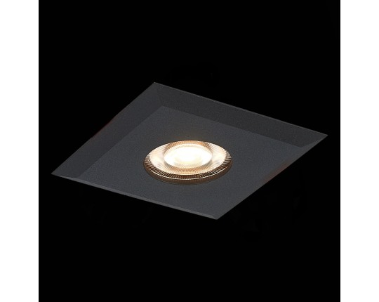 ST204.408.01 Св-к встр. Черный GU10 1*50W  L94xW94xH25 220V Без ламп