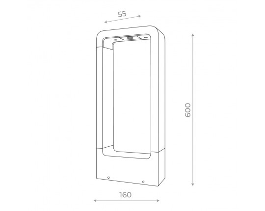 SL9506.405.01 Светильник уличный наземный ST-Luce Черный LED 1*7W 4000K