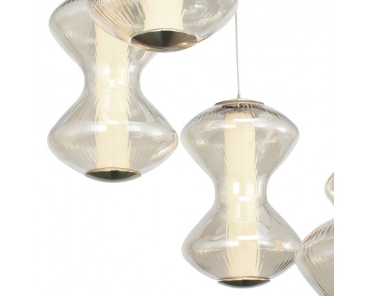 SL6136.233.01 Светильник подвесной ST-Luce золото/коньячный LED 1*28W 3000K