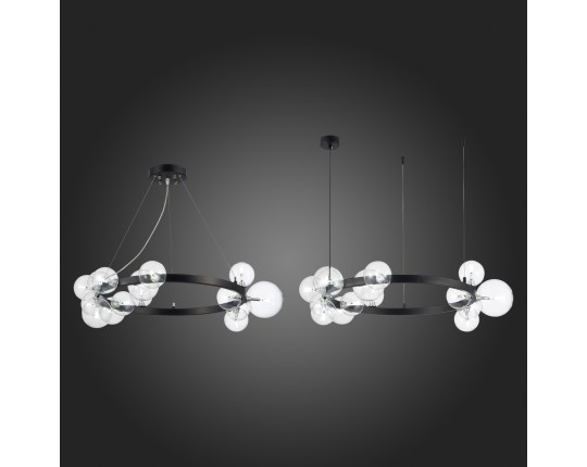 SL1165.403.15 Светильник подвесной ST-Luce Черный/Прозрачный G4 15*5W