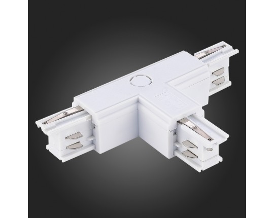 ST030.509.16R1 Т-оБразный токоподвод правый 1 для трехфазного шинопровода ST-Luce Белый