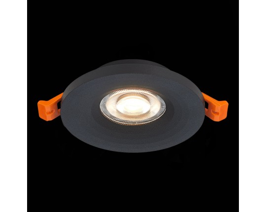 ST205.408.01 Св-к встр. Черный GU10 1*50W  D95xH27 220V Без ламп