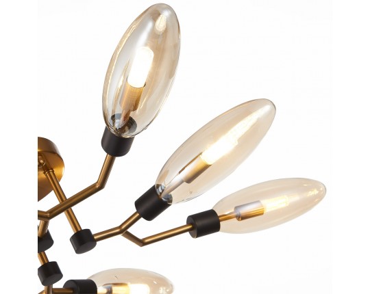 SL1174.302.08 Люстра потолочная ST-Luce Латунь/Коньячный G9 8*5W